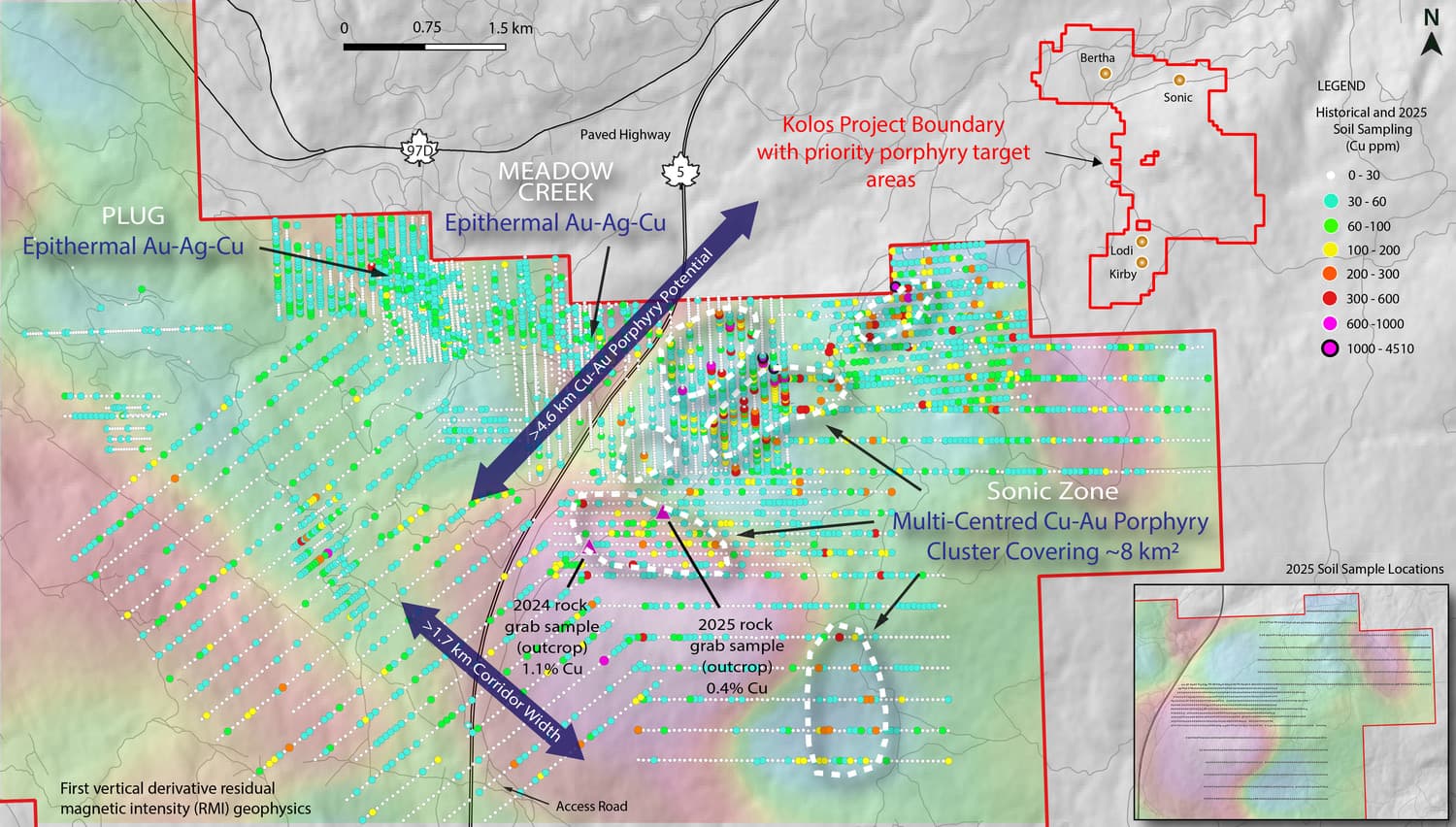 Northern Corridor porphyry and epithermal potential